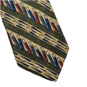 Quote Me Oscar Wilde Necktie Books Pens Literary Quote Silk Tie Poet Library